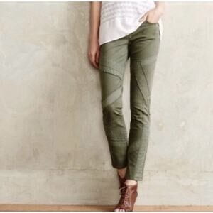 Anthropologie Pilcro and the Letterpress Stet Moto Skinny Pants Grunge Sz 27